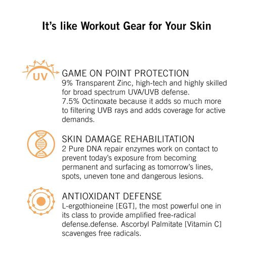 NEOVA SmartSkincare Active Sunscreen for Body 3 fl. Oz. | Broad Spectrum SPF 43 | Zinc & Octinoxate | Water Resistant up to 80 Min