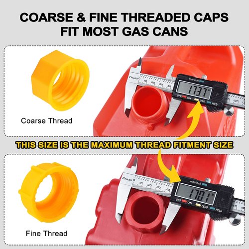 Gas Can Spout Replacement, Gas Can Nozzle Replacement (3 Kits-Orangish). For 1/2/5/10 gallon gas cans. Upgraded replacement gas can spout with flexible nozzle, vent cap, thick rubber pad, spout cover
