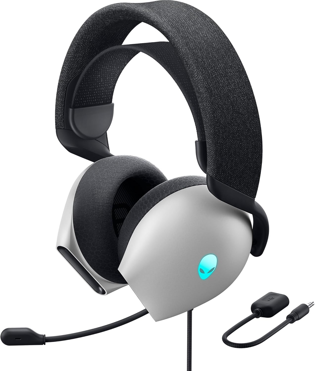 Alienware AW520H Wired Gaming Headset - Dolby Atmos, Unidirectional, AlienFX 16.8 Million RGB Colors, Microphone Mute, Volume On-headset Controls, 40mm Hi-Res Certified - Dark Side of the Moon