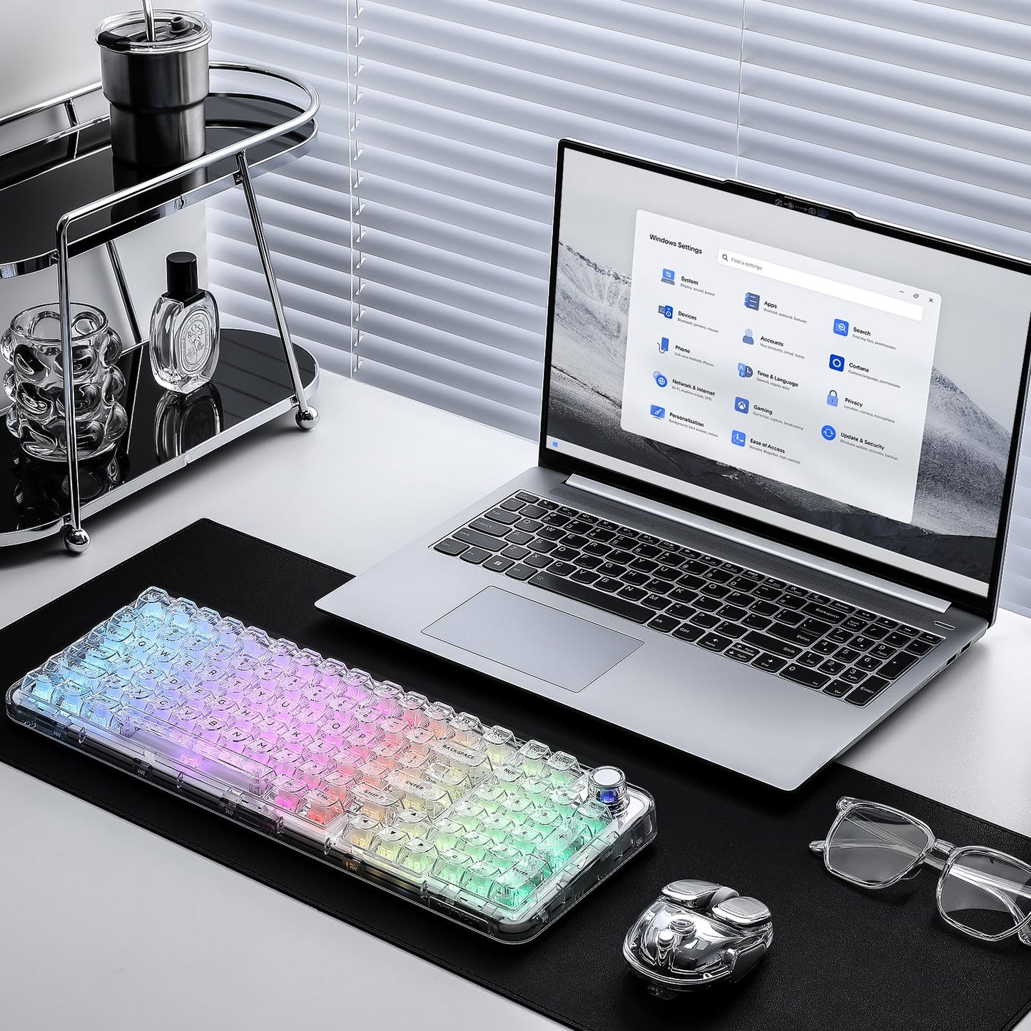 YUNZII X98 QMK/VIA Wireless Mechanical Gaming Keyboard with Knob,Tri-Mode BT5.0/USB-C/2.4GHz Hot Swappable Keyboard,Pre-lubed Switches Gasket Mount RGB Backlit for Wins/Mac (White, Snow Switch)