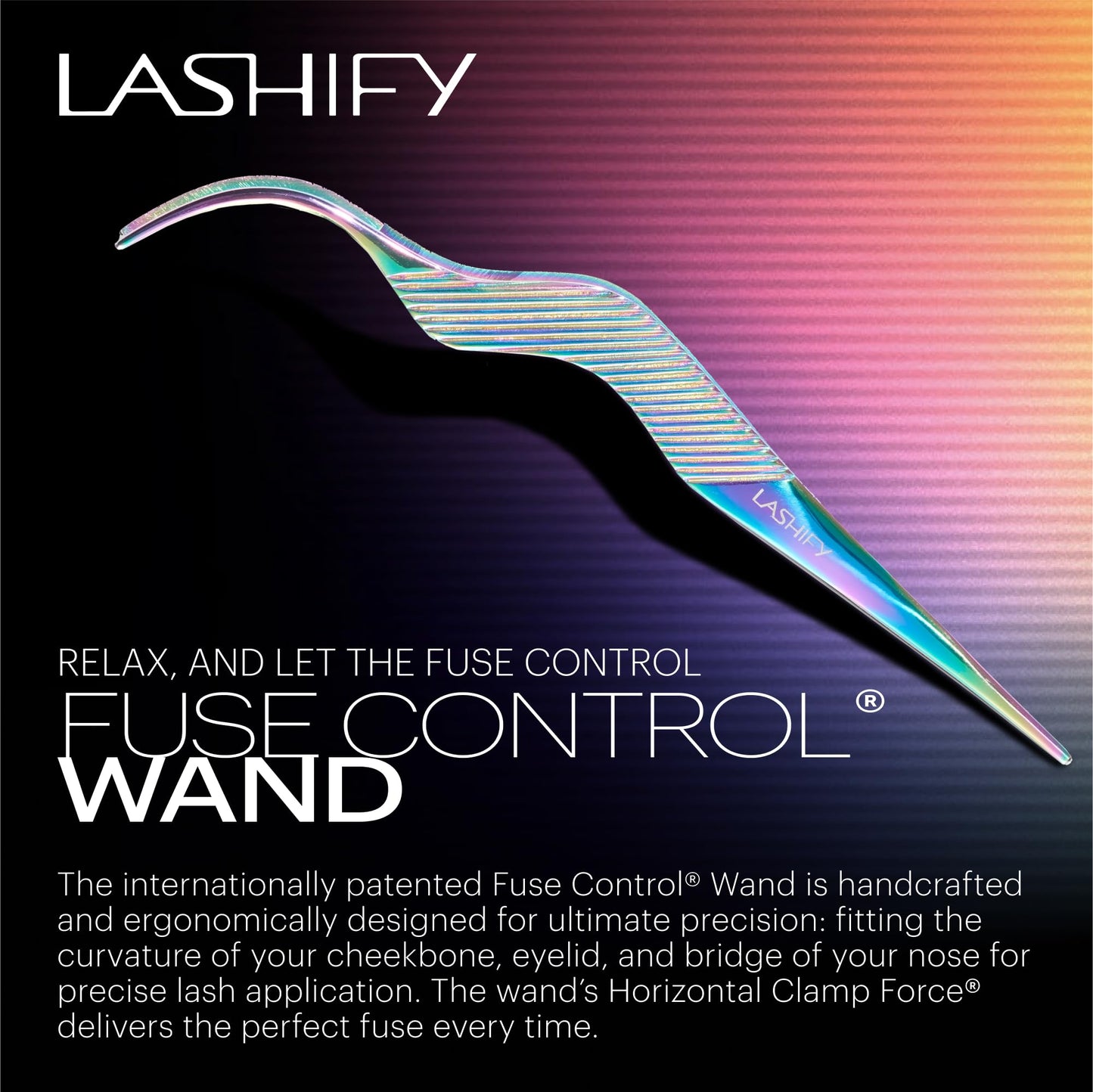 Lashify Fuse Control Wand for False Lashes, The Essential Tool for Salon-Quality Lash Extension Results at Home, Hologram