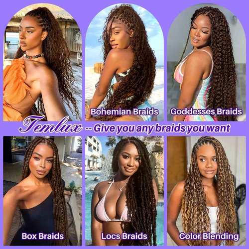 Human Braiding Hair for Boho Braids 110g 24 Inch Deep Wave Boho Bulk Human Hair for Braiding Knotless 12A Wet and Wavy Bohemian 3 No Weft Bundles/Pack Curly Braids Brown