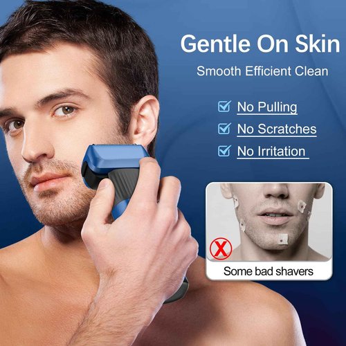 Electric Razor for Men, 2-Speed 5-Blade Electric Shavers for Men Face Cordless Rechargeable, Mens Foil Shaver Shaving Machine Wet Dry Men's Travel Razors for Man Close Shaving Face as Gift