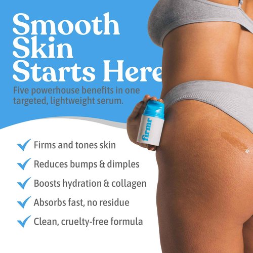 firmr Cell-U Later Cellulite Toning Serum - Tightening, Smoothing, Firming Solution - Supports Natural Collagen & Hyaluronic Acid Production - For All Skin Types - Coffee Scent - 1.7 fl.oz/50ml