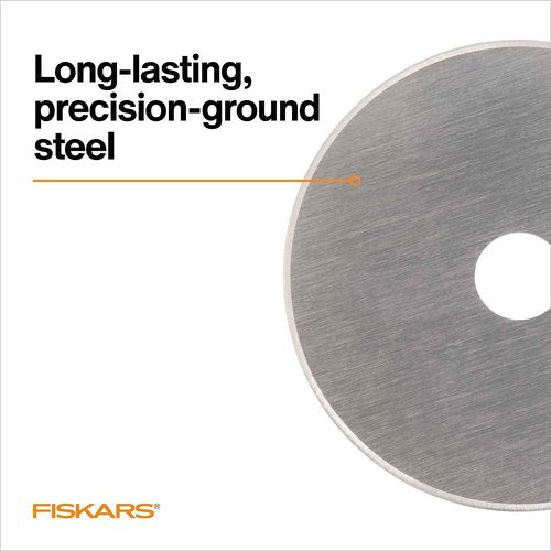 Fiskars 193730-1004 Straight Rotary Replacement Blades, 60mm, 5 Pack , Silver