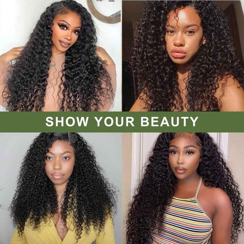 28inch 13x6 Deep Wave Lace Front Wigs Human Hair Pre Plucked Pre Deep Curly Human Hair Wigs for Women 180 Density HD Lace Frontal Wig With Baby Hair
