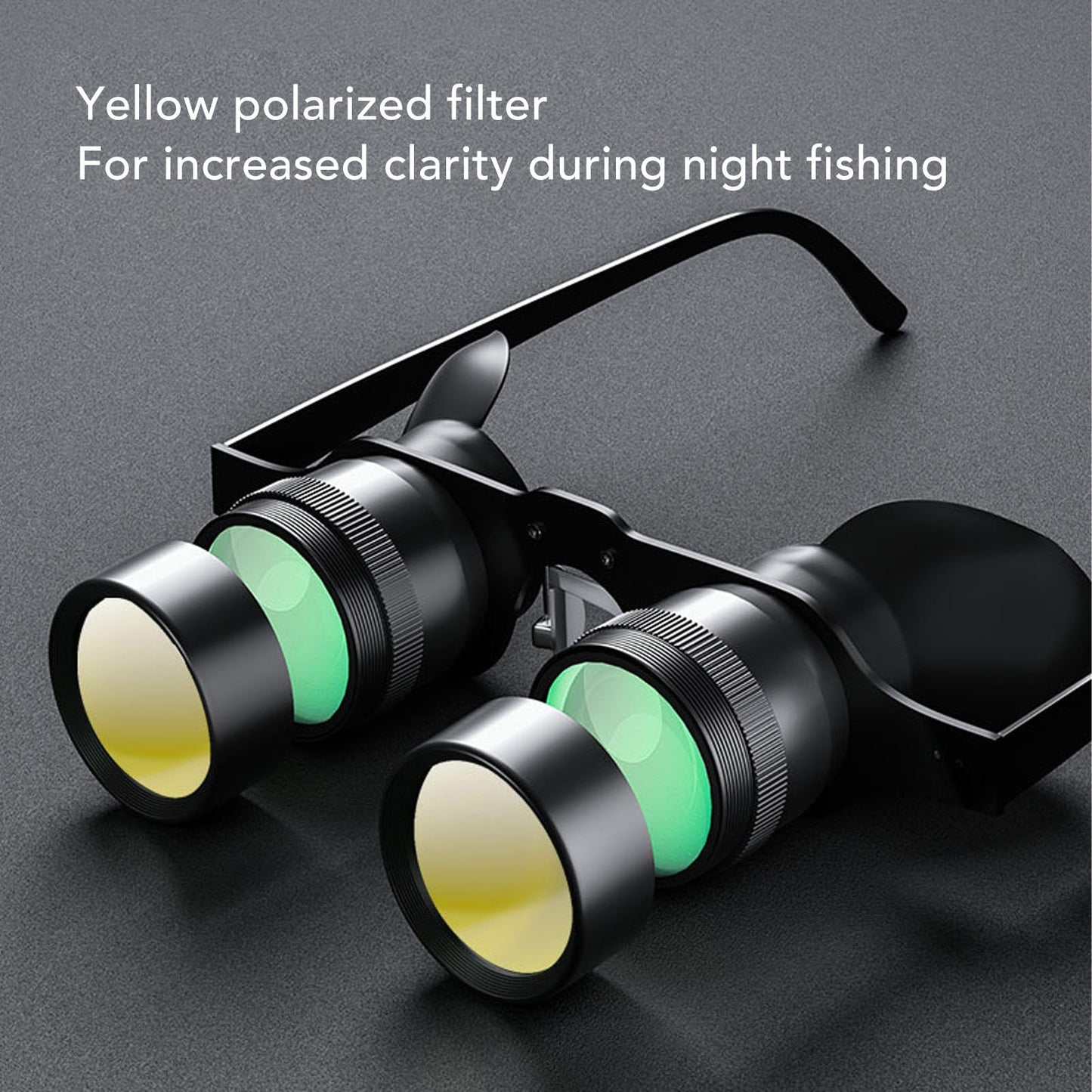 Zoom Optics Binocular Glasses, 10X Zoom Opera Glasses, Binoculars Glasses with Polarized Lens Handsfree Adjustable HD Optical Telescope Glasses for Fishing Bird Watching