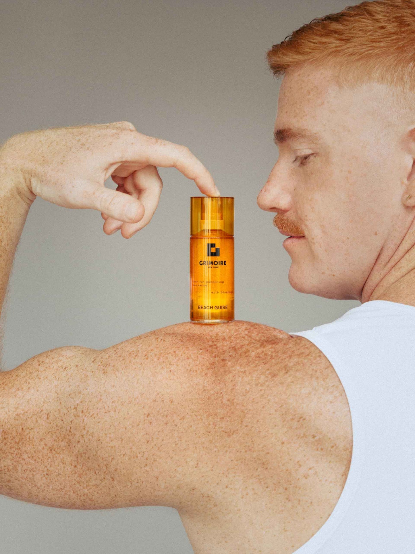 Grimoire New York Beach Guise Anti-Redness Face Serum with Chamomile Bisabolol, Gotu Kola & Micro Super Greens. Soothes Sensitive Skin.