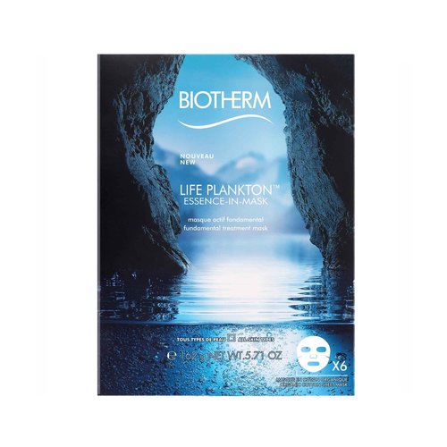 Biotherm Life Plankton Essence-In-Mask, Regenerating Facial Sheet Mask with Biotech Plankton for Healthy, Hydrated, and Glowing Skin, Professional Facial-Treatment Like Result, (Box of 6)