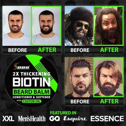 Beard Growth Kit w/ 2X Biotin Beard Balm for Men & Mustache Wax + GROW 11-in-1 Mens Shampoo & Conditioner (Hair Growth Shampoo for Men w/Biotin) + GROW Facial Hair Growth Oil (Made in America)