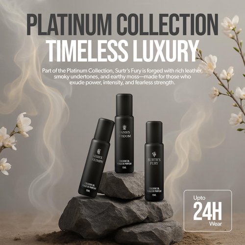 Concentrated Cologne for Men by Beard Struggle - 6x More Longer Than Traditional Colognes - Platinum Collection - Surtr's Fury - Mens Cologne, 15 mL / 0.5 US. fl. oz. Glass Roller Bottle