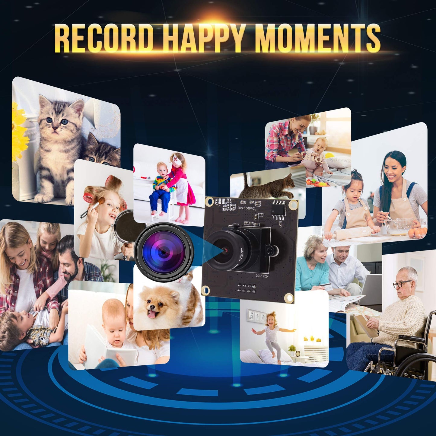 ALPCAM High Speed USB 3.0 USB Camera Module,High Definition 1280 * 1080@50fps USB Camera,2MP Webcam Full HD 1080P USB Camera with IMX291 Sensor,Plug&Play USB Webcam gor Windows,Linux,Raspberry Pi