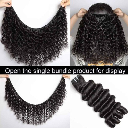 Lemoda 28Inch 1PC/lot Burmese Loose Deep Wave Curly Virgin Human Hair Bundles Spriral Curly Ends Top Quanlity Unprocessed Raw Human Hair Extensions