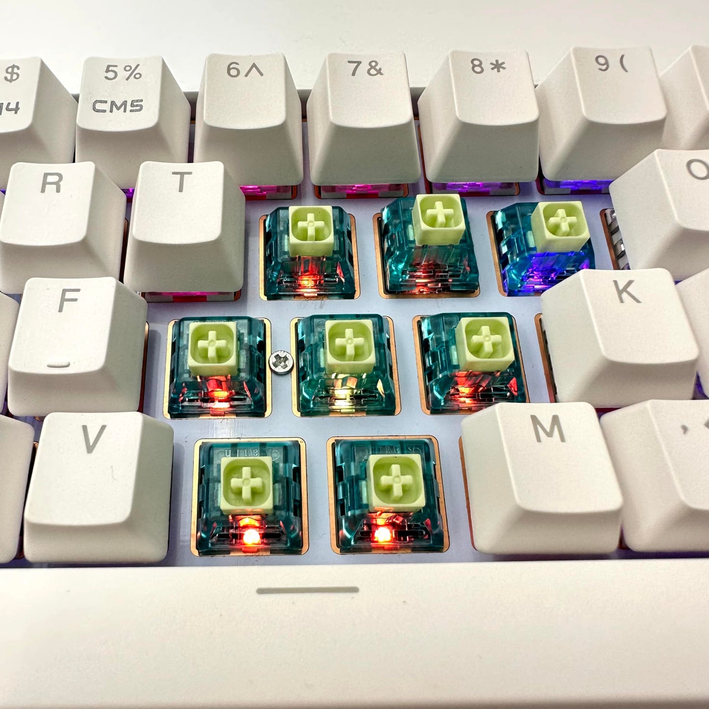 Zjmehty Kailh Box Summer Mechanical Keyboard Switches,5-Pin 50gf Clicky/Speed Typing/Gaming/Waterproof Switches(Summer,10Pcs)