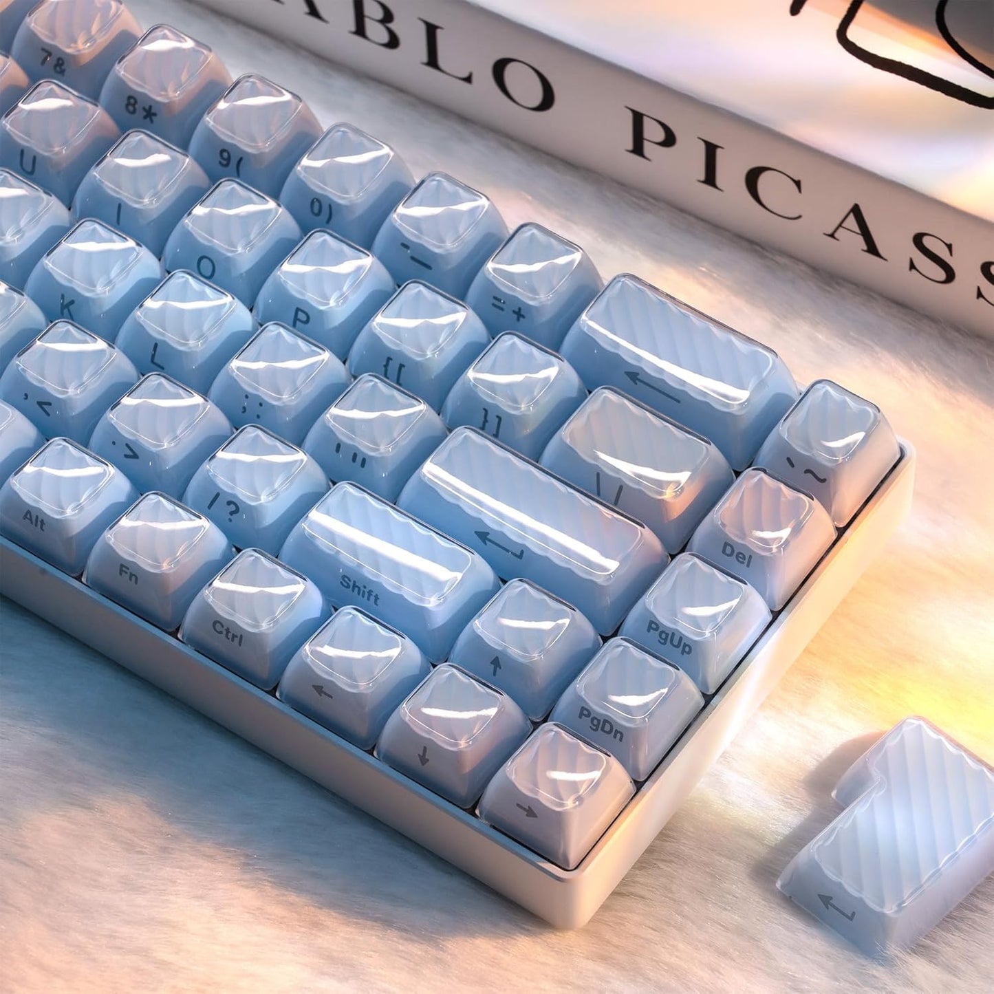 XVX H61 60% Percent Keyboard with Strap and Crystal Jelly Keycaps