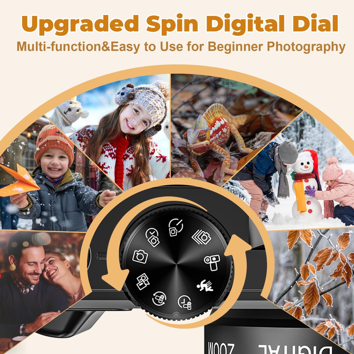 4K Digital Camera - Digital Cameras for Photography - 64MP Vlogging Camera for YouTube - Autofocus Video Camera 3" 180° Flip Screen with 18X Zoom - Compact Travel Cameras with 32GB SD Card 2 Batteries