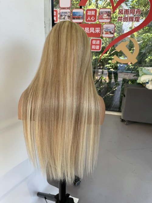 Belaved Highlight Ombre Lace Front Wigs Human Hair Medium Brown Mix Blonde 13x6 Long Straight Balayage 180% Density HD Wig for Women Pre Plucked With Baby Hair 8B60A 18 Inch