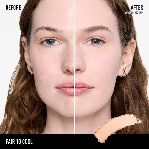 bareMinerals Barepro Pressed Powder Foundation in 10C and GenNude highlighting blush in Rose Glow