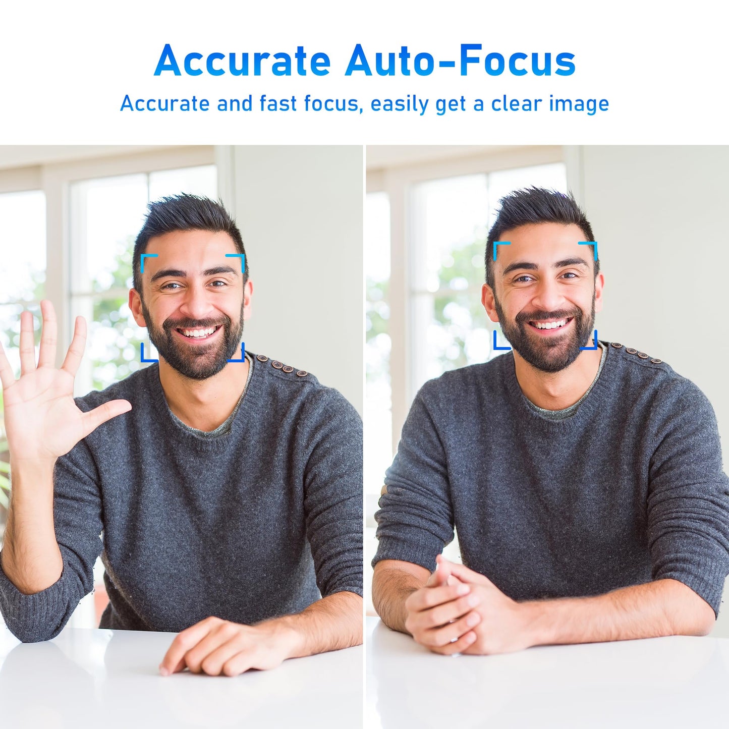 4K Webcam with Speaker and 4 AI Noise-Cancelling Mics, Wide Angle PC Cameras with Remote, Auto Focus, Privacy Cover, Tripod, Great for Computer, Zoom, Skype, Teams, Laptop, Personal Video Calling