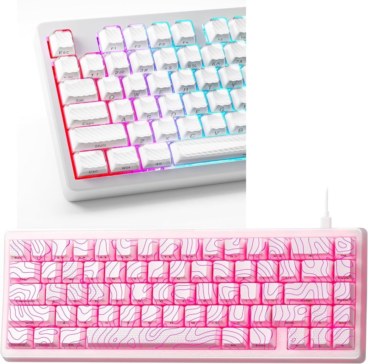 XVX M67 60% Keyboard and Crystal Jelly Keycaps