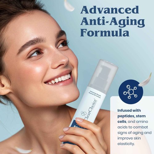Clear Choice AGE’s Repair Cream1.7oz – Advanced Anti-Aging Cream for Wrinkles, Uneven Tone, & Texture, Collagen Boosting Peptides, Hydrating & Gentle for Sensitive Skin