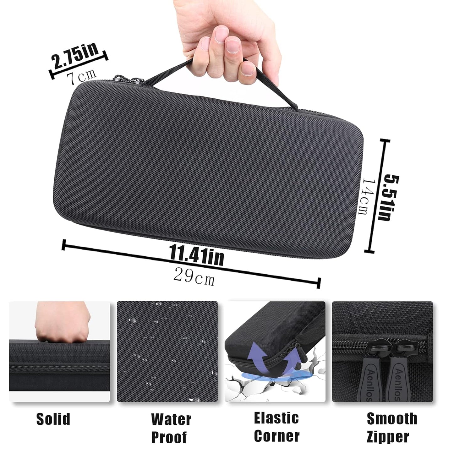 Aenllosi Hard Carrying Case Replacement for Logitech G Cloud Gaming Handheld,Black (Only Case)
