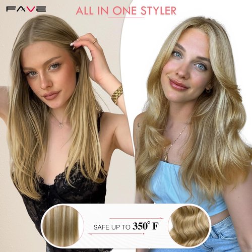 FAVE 16 Inch Human Hair Clip in Extensions 110g Blonde Hair Extensions Seamless & Invisible Highlight Clip in Hair Extensions for Volume & Length