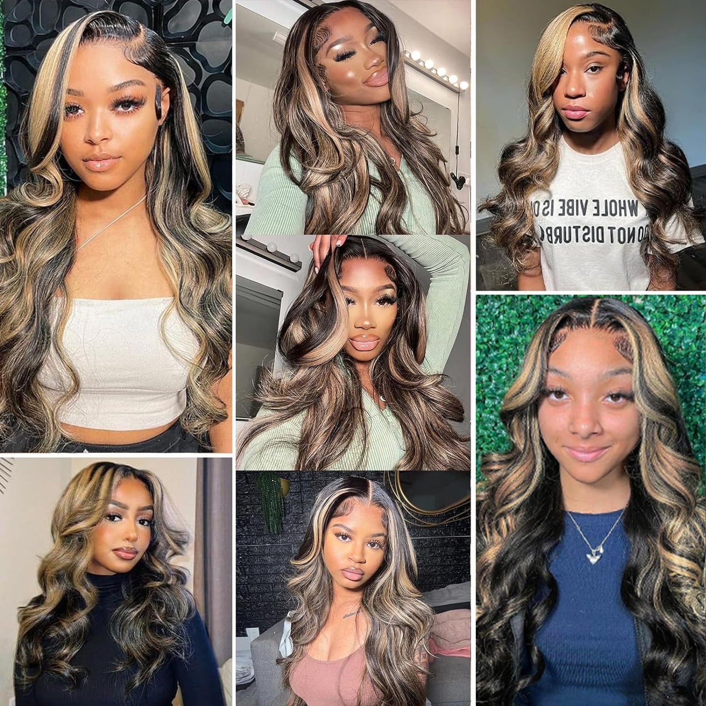 PDTBO 28 Inch Ombre Lace Front Wig Human Hair 180% Density 1B/27 Body Wave 13x4 Lace Front Wigs Human Hair Pre Plucked Highlight Glueless HD Lace Frontal Wigs for Black Women