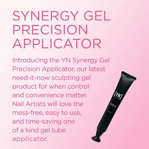 Young Nails Synergy Gel System, Building Gel - Hard Builder Gel, Superior Adhesion & Strength, Structured Nail Gel Builder - Concealer Gel, Pink, Precision Applicator (2 fl oz)