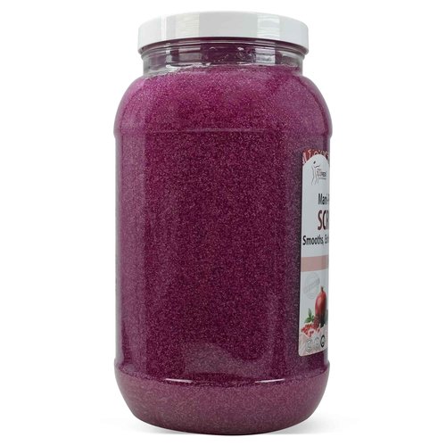 SPA REDI – Pomegranate Pumice Scrub Gel, Exfoliating, Hydrating & Nourishing, Infused with Hyaluronic Acid, Amino Acids, Panthenol and Comfrey Extract for Glowy Smooth Skin - 128oz Gallon