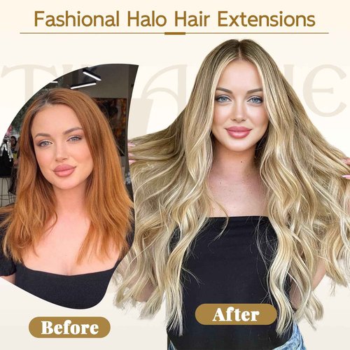 Tinashe Wire Hair Extensions Real Human Hair Straight Hair Extensions 18inch 90g Light Blonde Highlighted Golden Blonde Invisible Wire Fish Line Straight Human Hair Extension