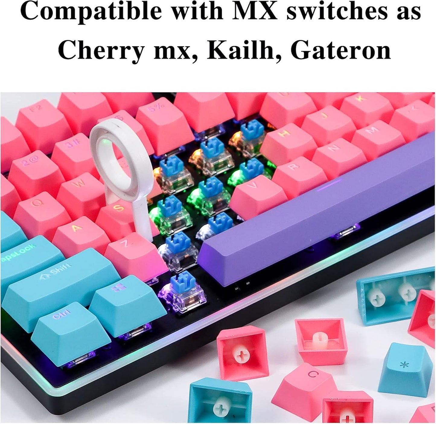133 Keys PBT Keycap XDA Profile Keycaps Dye-Sublimation Custom Keycaps for MX Switches 60% 75% 100% Mechanical Gaming Keyboards(Caramel Bear)
