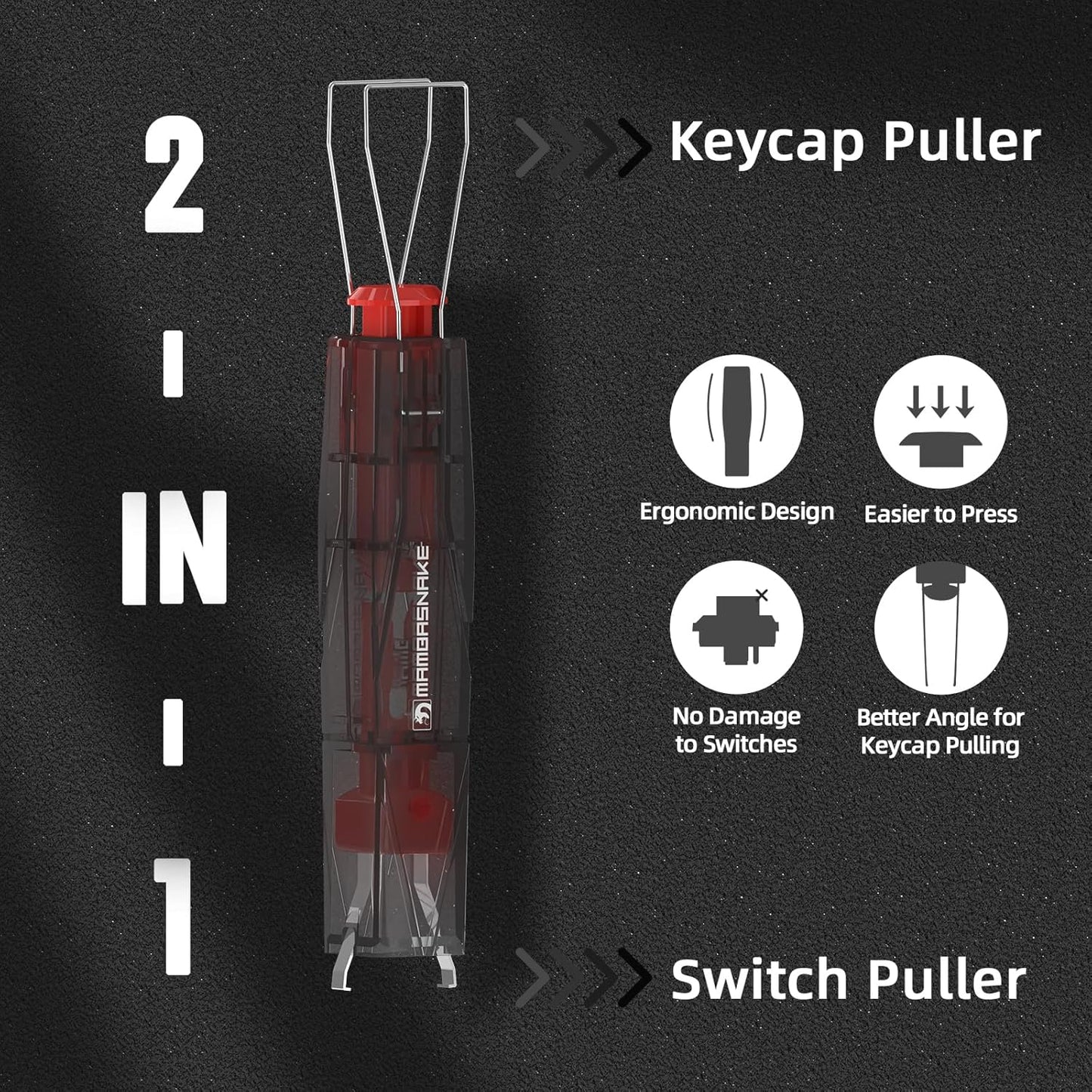 2-in-1 Keycap Switch Puller, 304 Stainless Steel Key Removal Tool for Hot Swappable Mechanical Keyboard and DIY Custom Gaming Keyboard - Blue