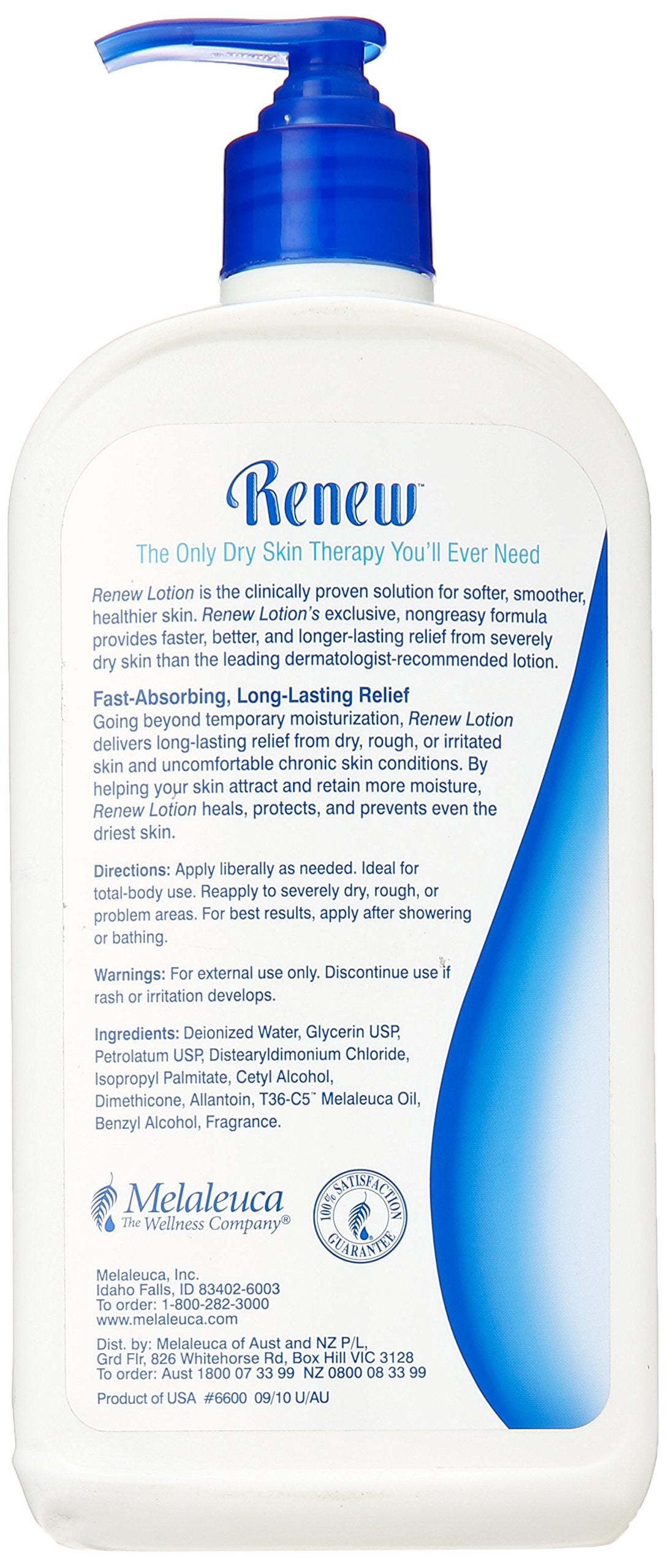 Melaleuca Renew Intensive Skin Therapy Lotion 20 Ounce with Pump