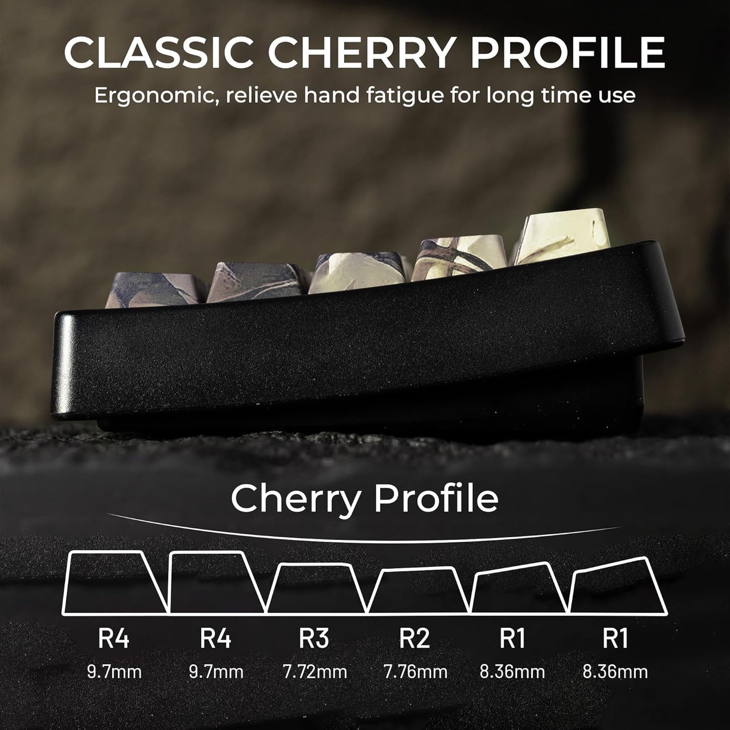 XVX Bamboo Grove Shine Through Keycaps, Double Shot PBT Keycaps, Side Printed Keyboard Caps with Dye Sublimation Full Keycap Sets Suitable for Gateron Cherry MX Switches Mechanical Keyboard