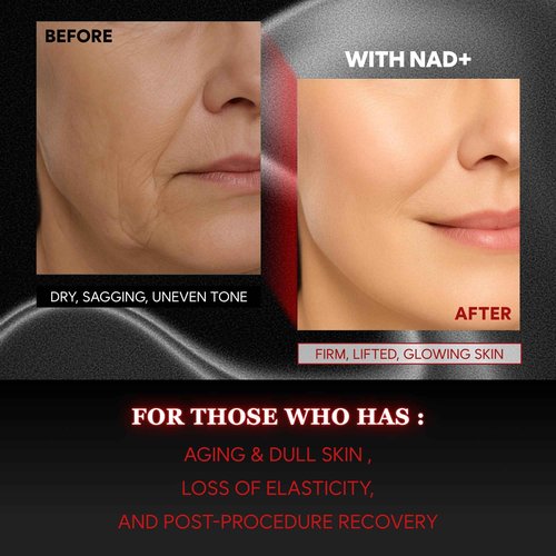 TSJ Bio NAD+ Energy Revitalizing Cream - Premium Daily Moisturizer with NAD+ 50,000PPM, Resveratrol & 9 Growth Factor Complex