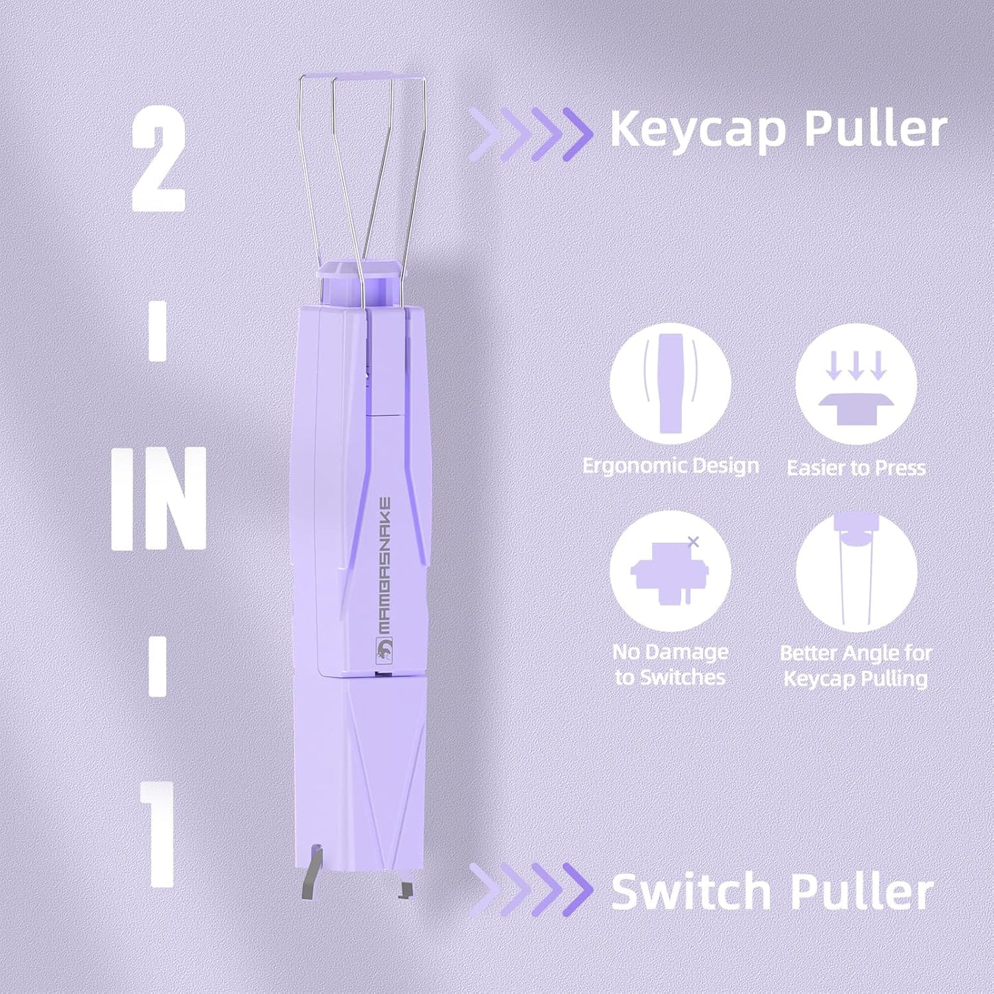 2-in-1 Keycap Switch Puller, 304 Stainless Steel Key Removal Tool for Hot Swappable Mechanical Keyboard and DIY Custom Gaming Keyboard - Blue