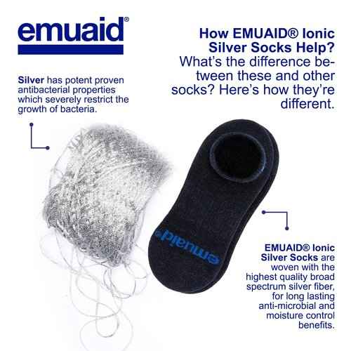 emuaid EMUAIDMAX Nail Fungus Kit - EMUAIDMAX Maximum Strength 2oz with Silver Ionic Socks Therapeutic Moisture Bar is suitable for Nail Fungus, Athlete’s Foot, Foot Ulcers, Cracked Heels.