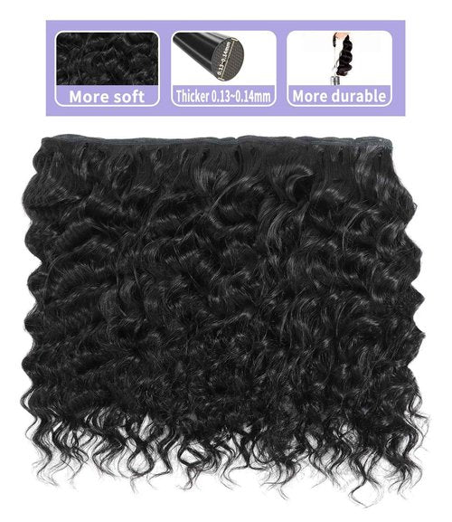 FASHION PLUS Raw Human Hair Bundles Loose Wave 22 Inch Loose Deep Wave Bundles Human Hair Real Raw Hair Thick and Soft, Triple Lifespan 1 Bundle