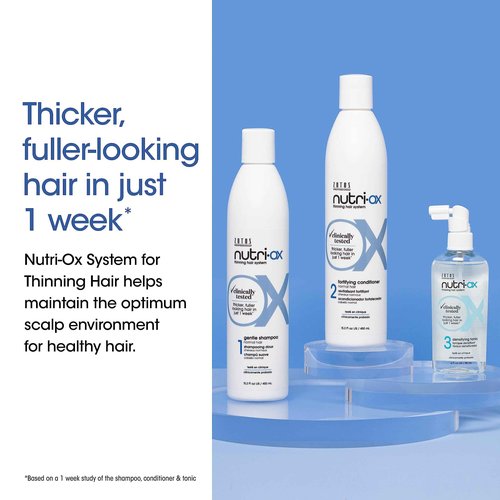 NUTRI-OX Gentle Shampoo & Conditioner & Tonic | Thicker, Fuller-Looking Hair | Normal Thinning Hair | Peppermint | Clinically & Dermatologically Tested | 33.8 Fl Oz