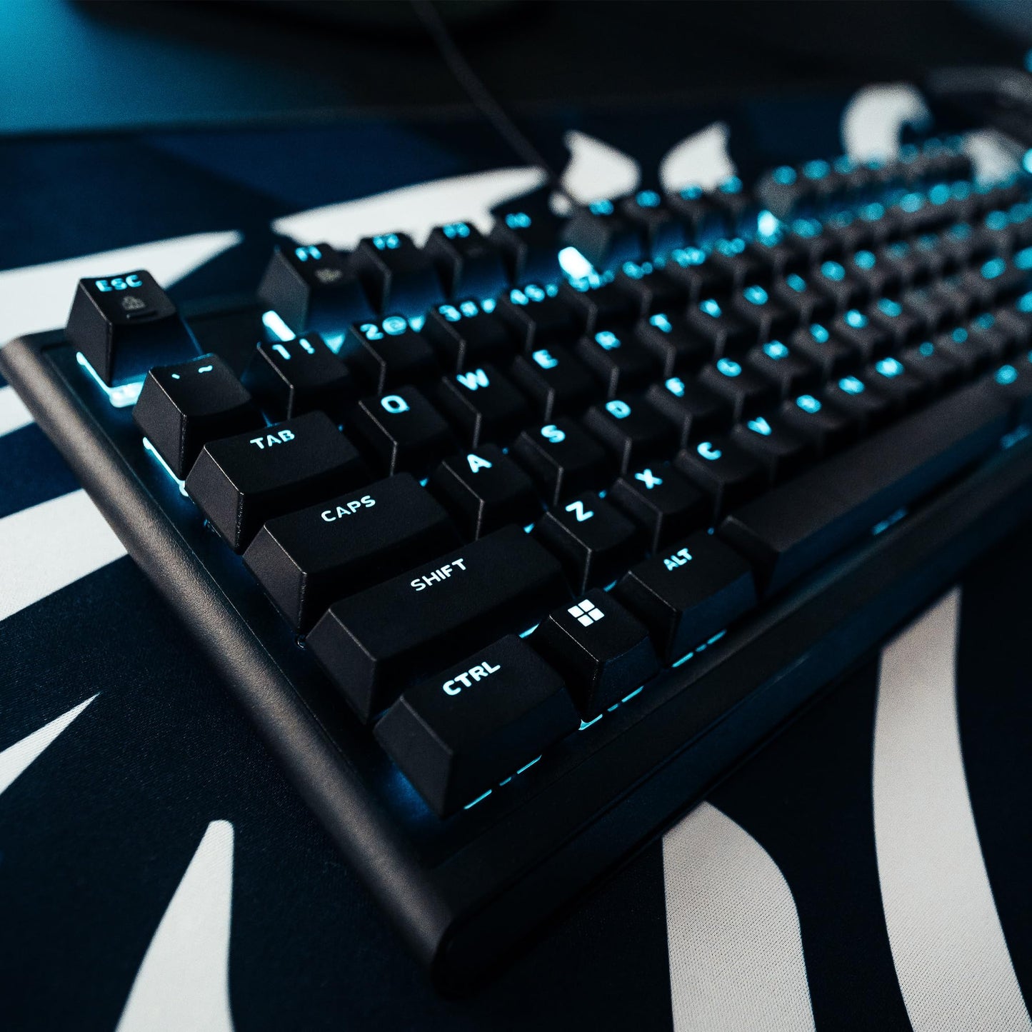 Alienware Tenkeyless Gaming Keyboard - AW420K - Dark Side of The Moon - Wired, Programmable, Cherry MX Red, USB, AlienFX RGB / 16.8 Million Colours