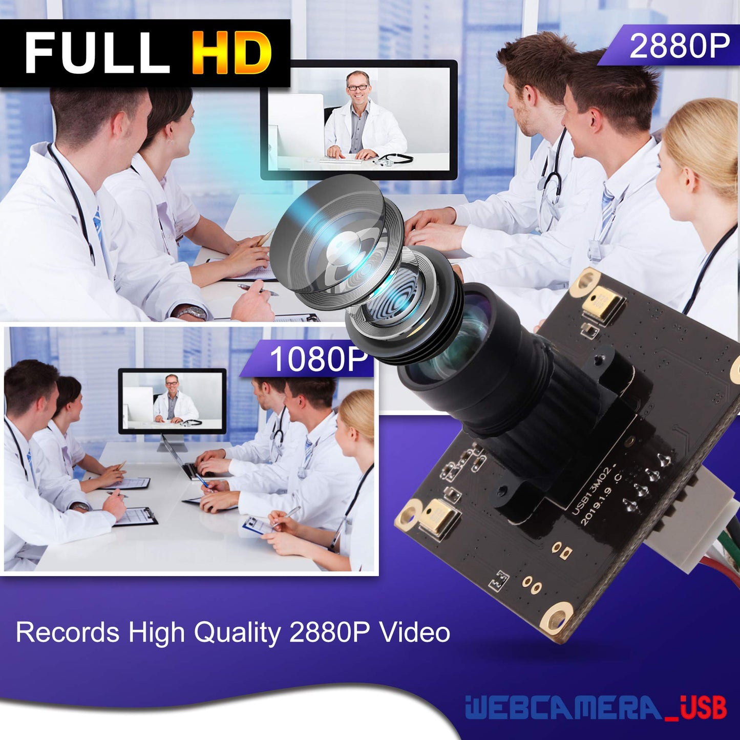 13mp Wide Angle USB Camera Module with Microphone for Computer 100degree No Distortion Lens Webcam Board Mini UVC USB2.0 PC Camera Industrial Video Audio USB with Camera for Raspberry Pi Laptop