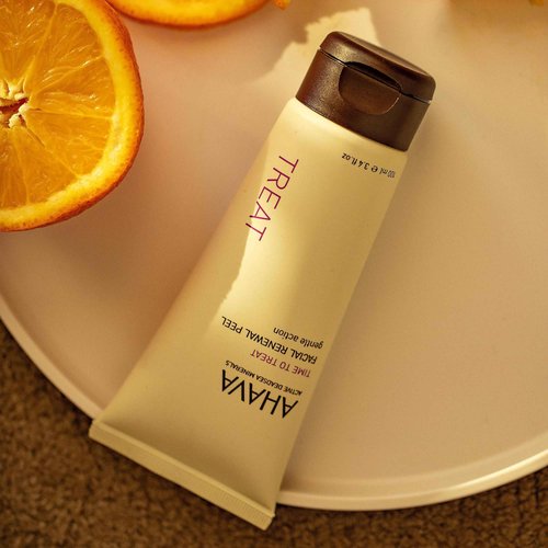 AHAVA Time to Treat Facial Renewal Peel - Gel peel for immediate radiance & even tone, enhances renewal, smoothes skin surface, with Osmoter, Biasbolol, Calendula & Vitamin C & Aloe Vera, 3.4 Fl.Oz