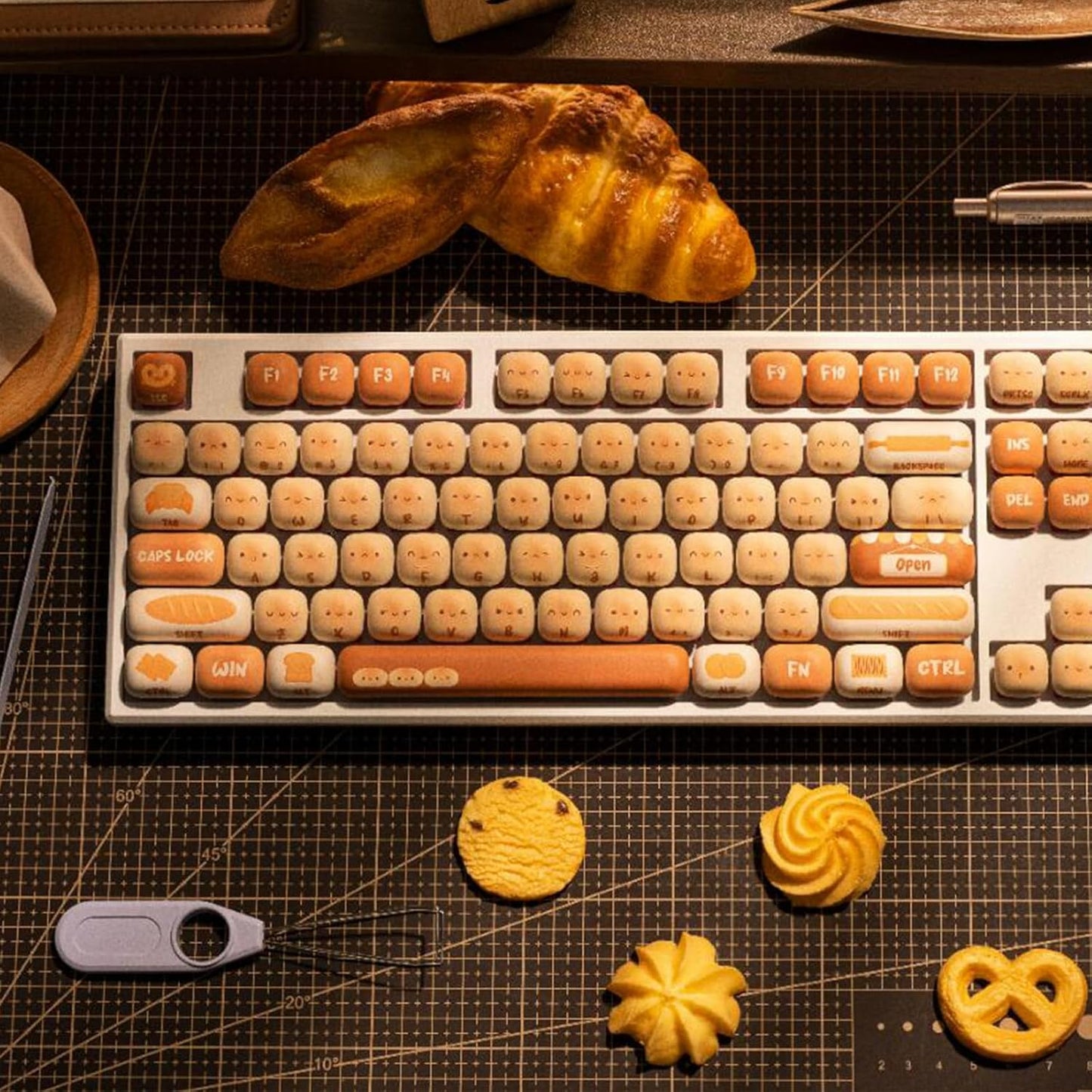 AKKO x MG108B Bun Wonderland Mechanical Keyboard Hot-Swappable Multi-Mode Gaming Keyboard with PBT Dye-Sub MOG Profile Keycaps Pre Lubed Cilantro Switch