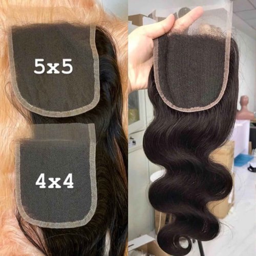 SKINLIKE Real HD Swiss Lace Closure Human Hair 5x5 Lace Closure with Clean Hairline Much More Density Full Cuticle Aligned Brazilian Human Hair Body Wave Style (22inch, HD BW 5x5 lace clsoure)