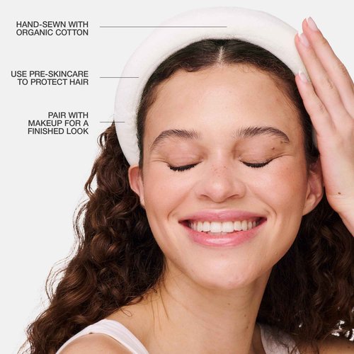 Ogee Organic Cotton Face Washing Headband - Spa & Makeup - Certified Organic White