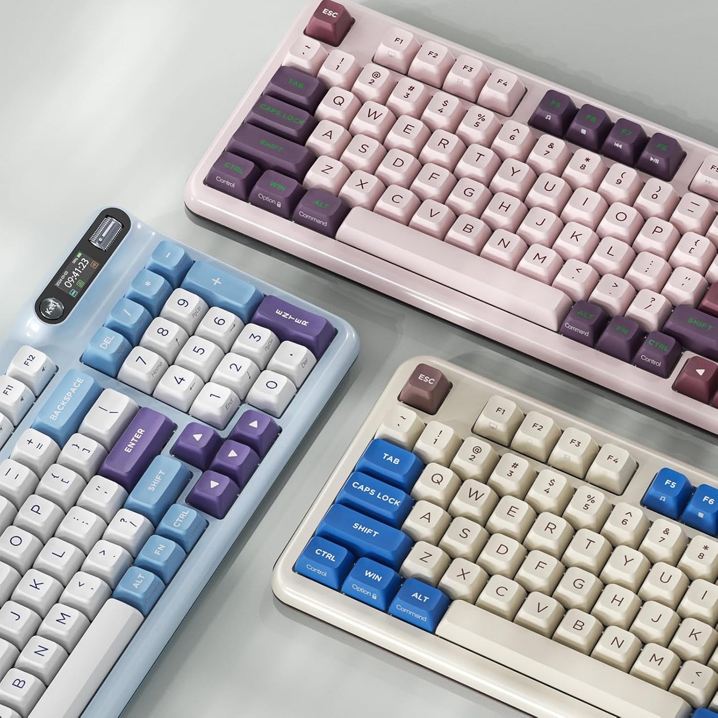 Z98 Creamy Keyboard, 94 Keys Wireless Mechanical Keyboard with Smart Display & Knob, Tri-Mode Connection