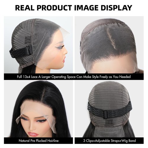 Straight Lace Front Wigs Human Hair 220% Density 15A Grade Real Full Lace Wigs 13x4 Hd Lace Front Wigs Human Hair 20 Inch Straight Wigs Human Hair Pre Plucked With Baby Hair Natural Hairline