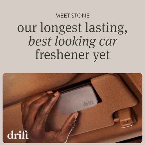 Drift Car Air Freshener - Stone Air Freshener - Car Odor Eliminator - Amber 3 Pack Starter Kit - CLIP INCLUDED - Amber 3 Pack