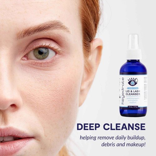 Lid and Lash Cleanser – 4oz Glass Bottle – Pure Hypochlorous Acid Spray for Soothing Dry Eye Irritation – Daily Eyelid & Lash Cleanser